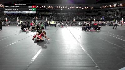 70 lbs Consi Of 8 #1 - Laila Hanuschik, Power Half Wrestling Academy vs Georgia Sutor, Mainland