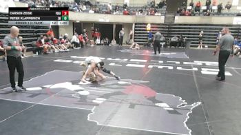 160 lbs Round 1 (4 Team) - Carsen Zeise, Perham, MN vs Peter Klapperich, Zumbrota-Mazeppa, MN