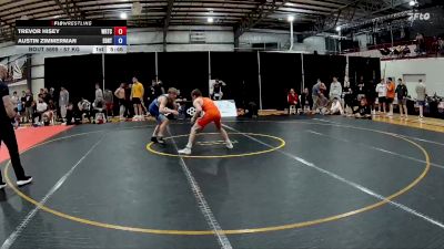 57 kg Cons. Round 2 - Trevor Hisey, Warrior Regional Training Center vs Austin Zimmerman, Edinboro RTC