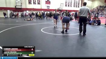 285 lbs Cons. Round 2 - Carson Linstad, Clackamas Community College vs Justin Wilson, Eastern Oregon University (OR)