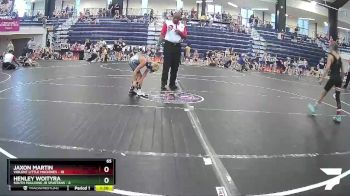 65 lbs Round 1 (3 Team) - Jaxon Martin, Violent Little Machines vs Henley Woityra, South Paulding Jr Spartans