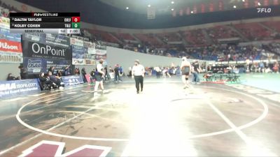 2A/1A Boys 285 Semifinal - Daltin Taylor, Culver Boys vs Kolby Coxen, Toledo Boys