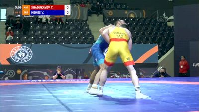 77 kg Bronze: Tamerlan Shadukayev, KAZ vs Viktor Nemes, SRB
