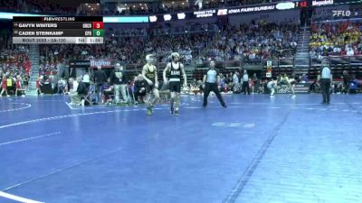 2A-120 lbs Champ. Round 1 - Gavyn Winters, Greene County vs Caden Steinkamp, Center Point-Urbana