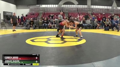 105 lbs Placement Matches (8 Team) - Jordan Alejos, Patriots Wrestling Club vs Corbyn Weiss, LAW/Crass Wrestling