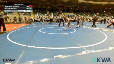 64 lbs 3rd Place - Maverick Spencer, Keystone Wrestling Club vs Ryland Peters, Claremore Wrestling Club