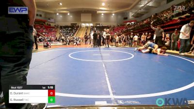 155 lbs Quarterfinal - Dane Durant, Broken Arrow Wrestling Club vs Gabriel Russell, Tahlequah Wrestling Club