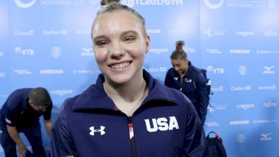 Jade Carey All Smiles After Strong Performance - Qualifications, 2017 World Championships
