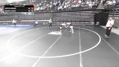 5A 140 lbs 5th Place Match - Aspyn Knight, Wasatch vs Bianca Cluff, Wasatch