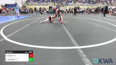 64-70 lbs Rr Rnd 2 - Abby Owen, Perry Wrestling Academy vs Kinsley Kaulaity, Chickasha Youth Wrestling