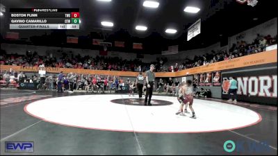 40 lbs Quarterfinal - Boston Flinn, Team Worx vs Gavino Camarillo, Clinton Youth Wrestling