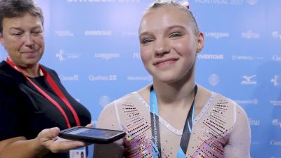 Jade Carey After First Worlds Medal - Event Finals, 2017 World Championships