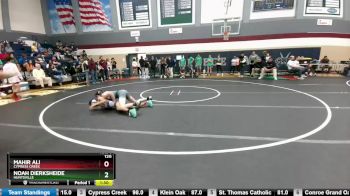 120 lbs Quarterfinal - Noah Dierksheide, Huntsville vs Mahir Ali, Cypress Creek