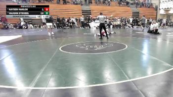 157 lbs Quarterfinal - Vaughn Strobel, Casteel vs Kayden Hanlon, Faith Lutheran