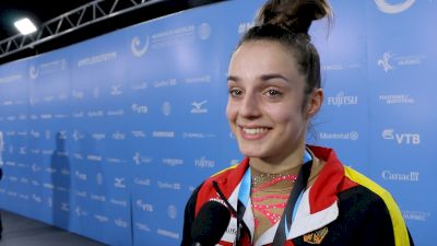Pauline Schaefer (GER) On Competing 1st On Beam & Score Holding Up For Gold - Event Finals, 2017 World Championships