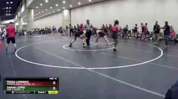 138 lbs Round 6 (10 Team) - Sarah Lewis, Iowa T-Wrecks vs Tessa Lopardo, Charlie`s Angels- GA Pink