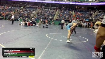 3A 150 lbs Cons. Round 2 - Tylen Schoeppner, Ledford Senior vs Tripp Sullivan, Union Pines