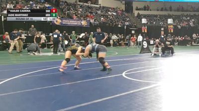 170 lbs Round Of 16 - Kailee Cadena, Bakersfield Christian (CS) vs Jade Martinez, Arroyo (SS)