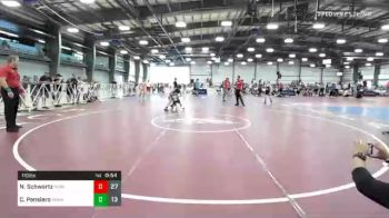 110 lbs Quarterfinal - Nick Schwartz, Revival Black vs CJ Pensiero, Young Guns White