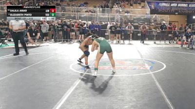 110 lbs Cons. Round 1 - Dalila Amar, Aquilla J. Morgan High School vs Elizabeth Pinto, Viera