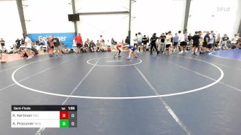 90 lbs Semifinal - Ryder Hartman, Triumph Maize vs Asher Procunier, Michigan Premeir Gold