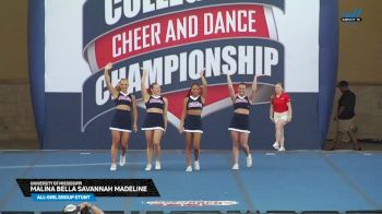 University of Mississippi - Malina Bella Savannah Madeline [2025 All-Girl Group Stunt] 2025 NCA & NDA College Nationals