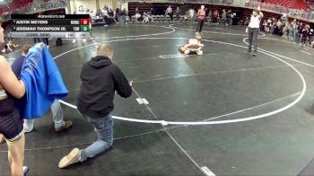 100 lbs Cons. Semi - Jeremiah Thompson Jr., The Best Wrestler vs Justin Meyers, Midwest Destroyers Wrestling Club
