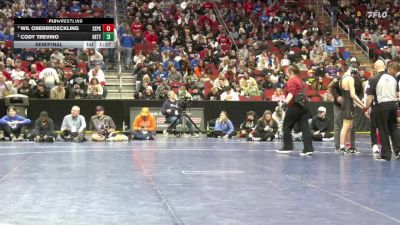 3A-138 lbs Semifinal - Wil Oberbroeckling, Southeast Polk vs Cody Trevino, Bettendorf