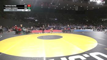 3A Boys 132 lbs Cons. Semi - Peyton Wafer, Douglas Boys vs Hayden Cornell, Burns Boys