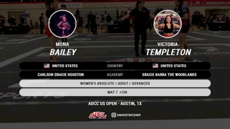 Victoria Templeton vs Mona Bailey 2024 ADCC Austin Open