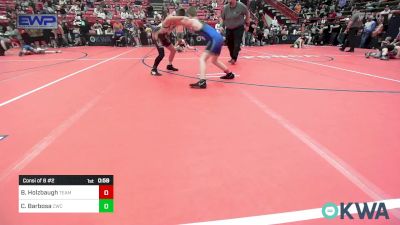 85 lbs Consi Of 8 #2 - Blake Holzbaugh, Team Guthrie Wrestling vs Cash Barbosa, Cowboy Wrestling Club