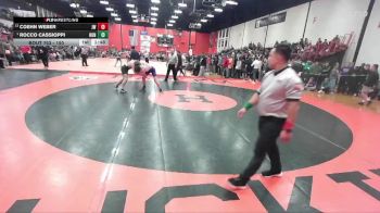150 lbs Semifinal - Rocco Cassioppi, Rockton (HONONEGAH) vs Coehn Weber, Joliet (WEST)
