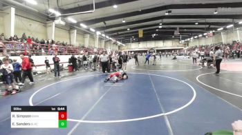 98 lbs Consi Of 4 - Ryne Simpson, Durango WC vs Elliott Sanders, BlackCat WC