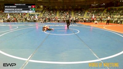 78 lbs Quarterfinal - Nyla Rhodes, Nebraska Boyz vs Remington Scanlan, Team Aggression