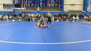 133 lbs Champ. Round 2 - Zachary Brzoska, Emmanuel College vs Jake Strianese, Williams College