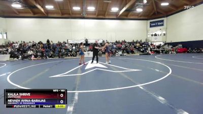 160 lbs Quarterfinal - Kalila Shrive, Unattached vs Nevaeh Avina-Barajas, University Of Providence