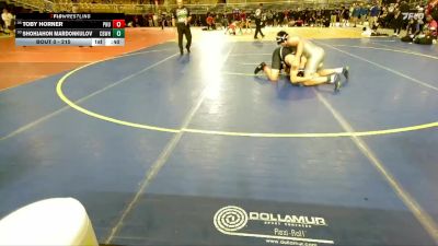 215 lbs Cons. Round 2 - Shohjahon Mardonkulov, Central Bucks West Hs vs TOBY HORNER, Palm Harbor University