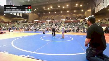 83 lbs Cons. Semi - Korbin Churchman, Paris Wrestling Club vs Syrus Gilbert, PrimeTime Youth Wrestling