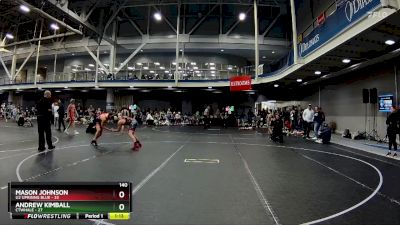 140 lbs Finals (2 Team) - Mason Johnson, U2 Uprising Blue vs Andrew Kimball, CTWHALE