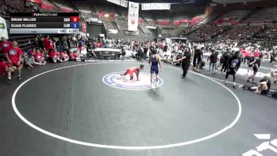 132 lbs Brian Miller, SCVWA - Santa Clara Valley Wrestling Association vs Elias Flores, LAWA - Los Angles Wrestling Association