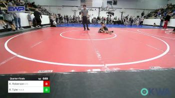 49 lbs Quarterfinal - Kai'Aar Roberson, Grove Takedown Club vs River Tyler, Hulbert