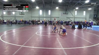 133 lbs Cons. Round 3 - Liam Stockberger, Luther vs Christian Kemp, Loras