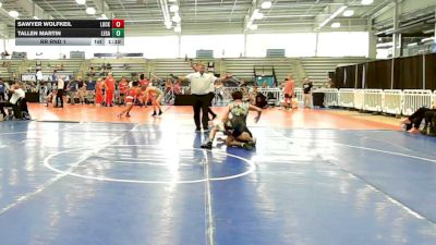 132 lbs Rr Rnd 1 - Sawyer Wolfkeil, Lucky Duck Wrestling Club - HSB vs Tallen Martin, Legacy Dragons - HSB