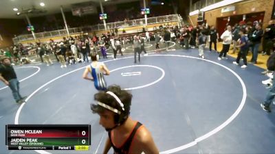 126 lbs Cons. Round 4 - Owen McLean, Deer Park vs Jaiden Peak, West Valley (Spokane)