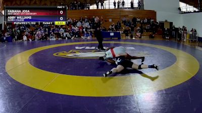 180 lbs Cons. Round 3 - Fabiana Josa, New Jersey City University vs Abby Williams, Elmira College