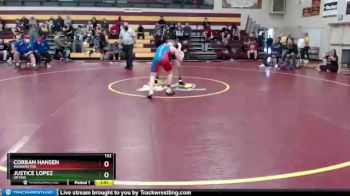 132 lbs Quarterfinal - Corban Hansen, Washington vs Justice Lopez, Orting