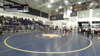 130 lbs Consolation 1st - Isabella Campos, Chaparral vs Tia Poti, Temescal Canyon