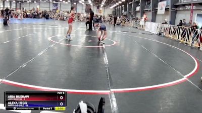 75 lbs Rd# 6- 3:15pm Friday - Aria Bushaw, Lady Reapers vs Alexa Hegg, Maryland Gold