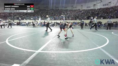 75 lbs Round Of 16 - Oakley Leverich, Cushing vs Averie Orth, Sperry Wrestling Club