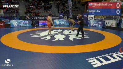 74 kg Quarterfinal - Kyle Dake, USA vs Mitchell Finesilver, Israel